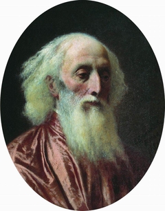 Portrait of an Old Man in a Crimson Dress by Fyodor Bronnikov