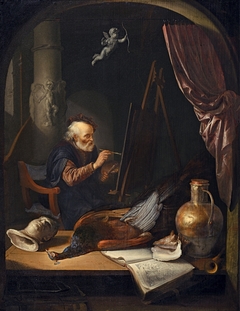 Portrait of an Old Painter at Work by Gerrit Dou
