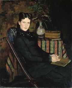 Portrait of Mathilde Dunker, married Schjøtt by Fredrikke Schjøtt