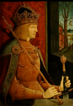 Portrait of Maximilian I, Holy Roman Emperor by Bernhard Strigel