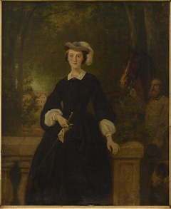 Portrait of mogelijk Elisa Henriette Jeannette Caroline Dirckink (1832-1906) by anonymous painter