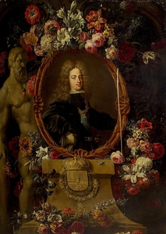 Portrait of Philip V in a Flowered Fame by Gaspar Peeter Verbruggen the Younger