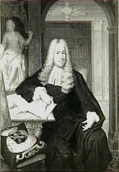 Portret van Jacob Adriaan Cunaeus (1664-1727) by Hieronymus van der Mij