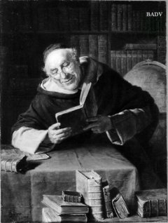 reading monk by Eduard von Grützner