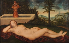 Reclining River Nymph at the Fountain by Lucas Cranach the Elder
