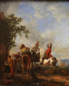 Riders Halting at an Inn by Philips Wouwerman