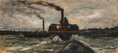 River Boat by Charles-François Daubigny