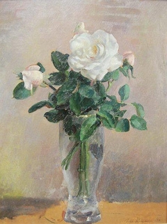Rose in a Glass Vase by Nora Heysen