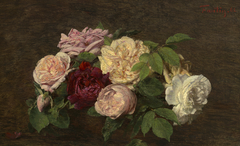 Roses de Nice on a Table by Henri Fantin-Latour