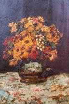Roses in a vase by Adolphe Joseph Thomas Monticelli