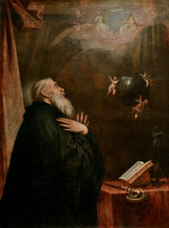 Saint Benedict's Vision of the Globe and the three Angels