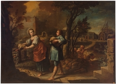 Santa Teresa y su hermano don Rodrigo intentando construir ermitas by Juan García de Miranda