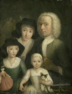 Self Portrait with his Wife Sanneke van Bommel and their two Children by Hendrik Spilman