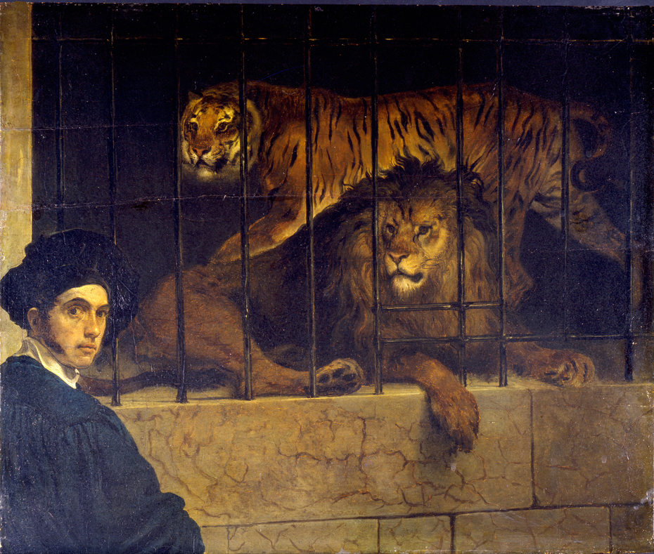Self-portrait with Tiger and Lion