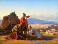 Shepherds in the Roman Campagna by Jørgen Sonne