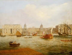 Shipping on the Thames by Greenwich Hospital by British School