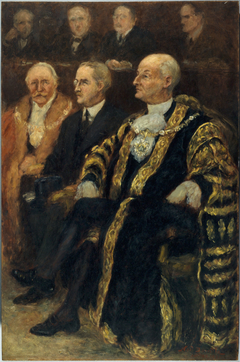 Sir George Broadbridge, lord-maire de Londres et Sir Eric Phipps, ambassadeur de Grande-Bretagne, dans la salle des séances du Conseil municipal Réception officielle à l'Hôtel de Ville, du maire de Londres , le 18 juin 1937 by Noël Dorville