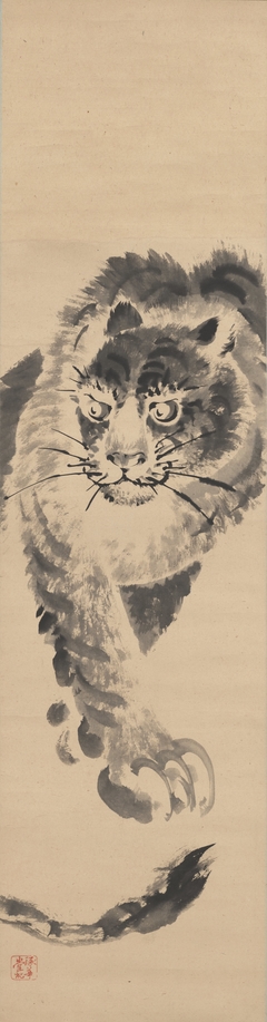 Sketch of a Tiger by Tsubaki Chinzan
