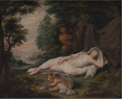 Sleeping Nymph Watched by a Man by Laurentius de Neter