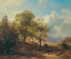 Sommerlandschaft im Hochgebirge by Joseph Höger