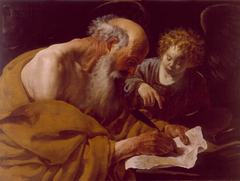 St. Matthew writing his Gospel