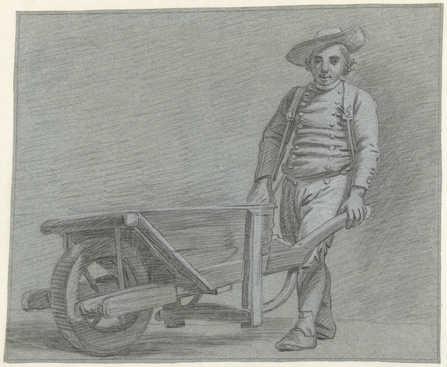 Staande Man Met Kruiwagen Jordanus Hoorn Artwork On Useum