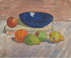 Still Life with Blue Bowl and Fruits by Karl Isakson