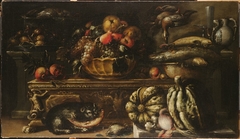 Still Life with Cat by Agostino Verrocchi