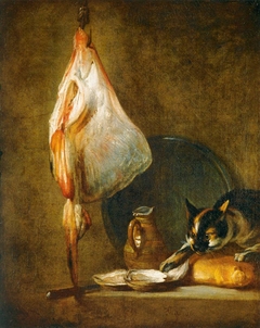 Still Life With Cat and Rayfish by Jean-Baptiste-Siméon Chardin