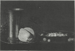 Still life with Dutch engraved beaker, berries and bread by Juan Sánchez Cotán