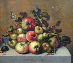 Still Life with pears and a mouse by Jean Bouman