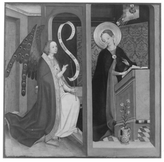 Tafel eines Altares: Verkündigung an Maria Rückseite: Noli me tangere by Anonymous