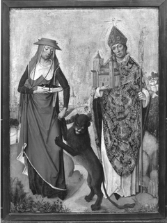 Teil eines Flügelaltares: Hll. Hieronymus und Kunibert Rückseite: Verkündigung