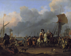 The arrival of King-Stadholder Willem III in the Oranjepolder, 31 January 1691 by Ludolf Bakhuizen