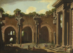 The Basilica of Constantine with a Doric Colonnade by Niccolò Codazzi