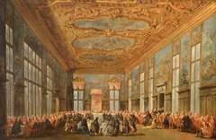 The Doge Giving a Banquet for the Ambassadors by Francesco Guardi