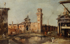 The Entrance to the Arsenal in Venice by Francesco Guardi