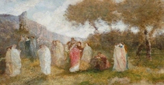 The Garden of Delights I by Adolphe Joseph Thomas Monticelli
