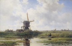 The Gein River, near Abcoude by Willem Roelofs I