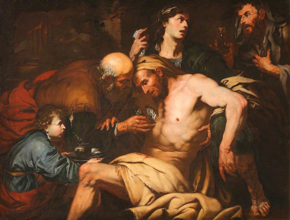 The Good Samaritan attending the Wounded Traveller at the Inn