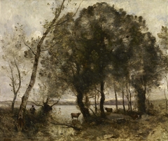 The Lake by Jean-Baptiste-Camille Corot