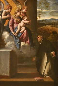 The Madonna and Child and Two Angels appearing to Saint Hyacinth in a Vision by Anonymous