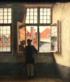 The man at the window by Henri de Braekeleer