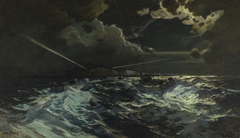 The Night Patrol - Canadian Motor Torpedo Boats Entering Dover Harbour by Albert Julius Olsson