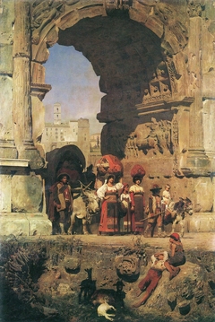 The Triumphal Arch of Titus in Rome by Franz von Lenbach