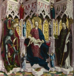 The Virgin and Child Enthroned with Angels and Saints by Michael Pacher