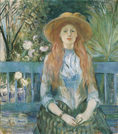 Jeune fille dans un parc by Berthe Morisot