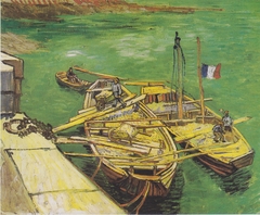 Rhone boats by Vincent van Gogh