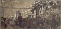 Usine de fabrication d'armement à Lyon : la forge by Édouard Vuillard