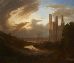 View of Caernarvon Castle with the Menai Strait by Anonymous